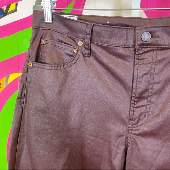 GAP, Vintage Slim Mid Rise, Wine Red Waxed Denim. Size 16R. Excellent condition! - Picture 2 of 7